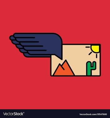 Attached photo line icon on background attached vector image