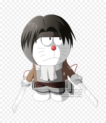 Attack on Titan Eren Yeager Art Doraemon Levi - doraemon 