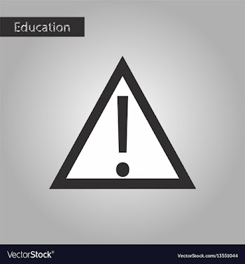 Attention sign black and white style icon vector image