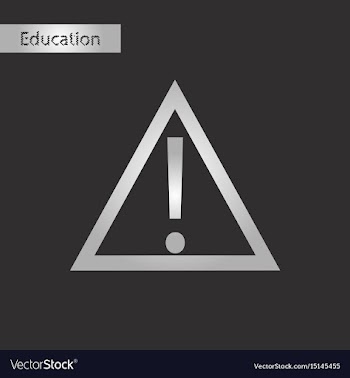 Attention sign black and white style icon vector image
