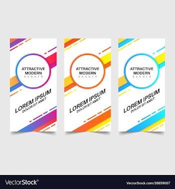 Attracive modern banner vector image