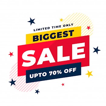 Attractive biggest sale and discount background template Free Vector