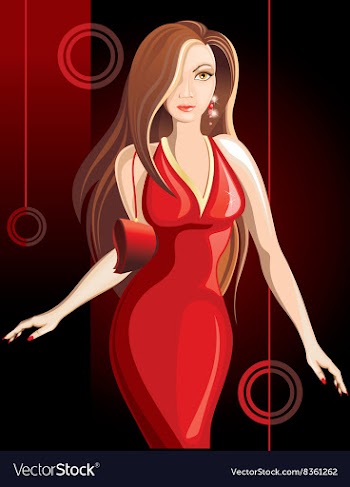 Attractive Lady Going for a Stroll vector image