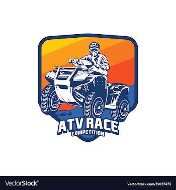 atv racing sport logo design