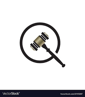 Auction hammer icon judge sign vector image