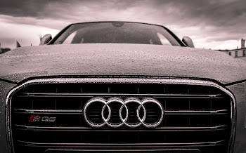 Audi Black and Chrome Grille