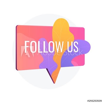 Audience attraction, follow us notification sign