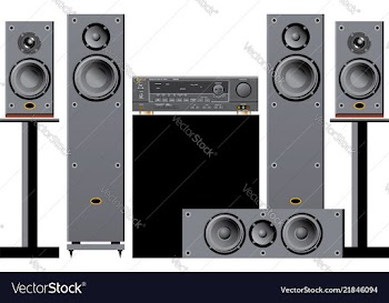 Audio and home theater components vector image