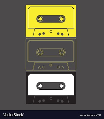 Audio cassette graphic vector image