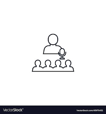 audio conference creative icon from e-learning