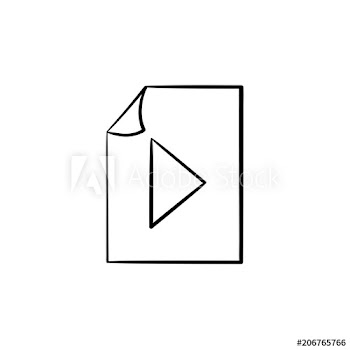 Audio file hand drawn outline doodle icon