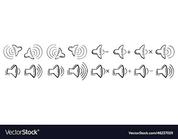 audio music volume icon set