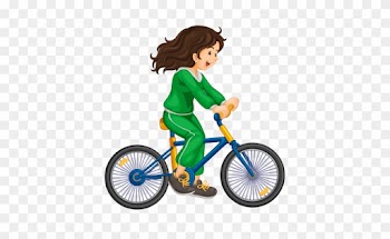 Auf Dem Fahrrad Trugen Wir Nie Einen Helm - Girl Cycling Png