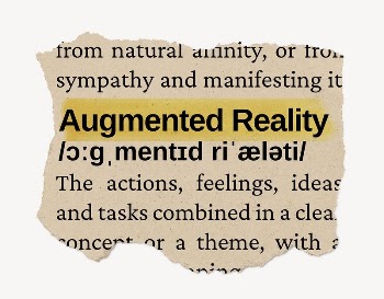 Augmented reality ripped dictionary, editable | Free PSD - rawpixel
