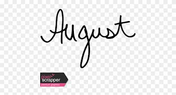 August Clipart 37174 Handwritten Calendar Word August - August Clipart 37174 Handwritten Calendar Word August