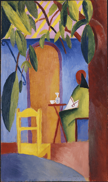 August Macke's T&uuml;rkisches Caf&eacute; (1914) | Free Photo - rawpixel