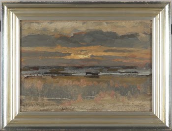 Aurinko laskee pilveen merenrannalla, 1882 | Free Photo - rawpixel