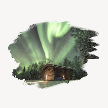 Aurora Borealis, brush stroke reveal | Free PSD - rawpixel