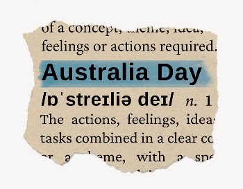 Australia Day ripped dictionary, editable | Free PSD - rawpixel