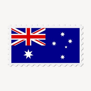 Australia flag clipart, postage stamp | Free Vector - rawpixel