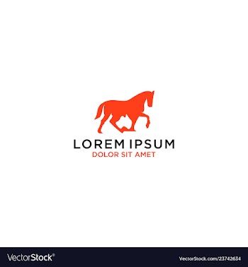 Australia horse logo icon vector image