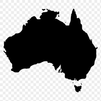 Australia map png silhouette, transparent | Free PNG - rawpixel