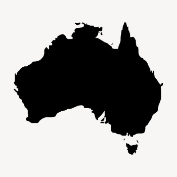 Australia map silhouette collage element, | Free PSD - rawpixel