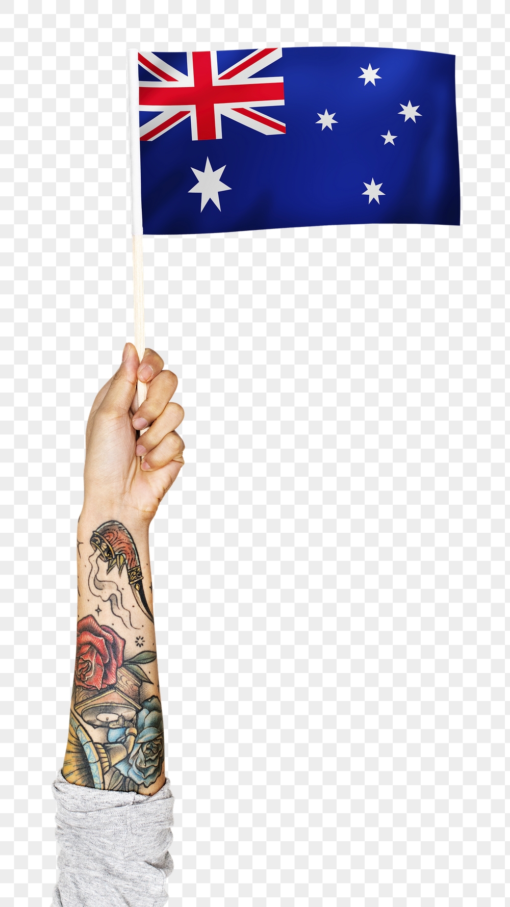 Australia's flag png in tattooed | Free PNG - rawpixel