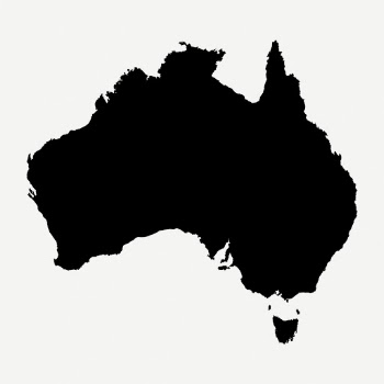 Australia silhouette clipart, collage element | Free PSD - rawpixel