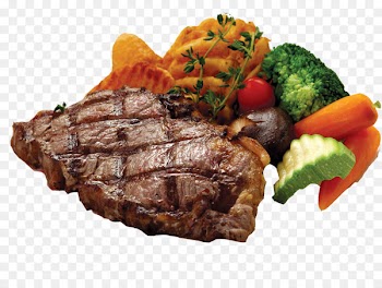 Australian cuisine Meat Kangaroo Beef - Kok melon broccoli carrot mushrooms grilled steak 