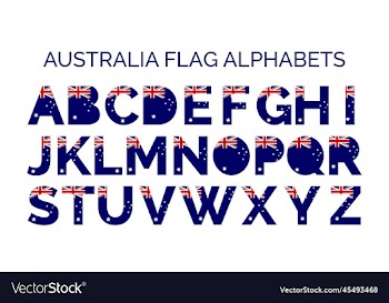 australian flag alphabetic letters