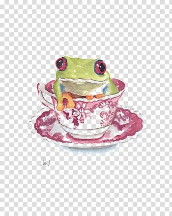 Australian green tree frog Watercolor painting Amphibian, frog transparent background PNG clipart