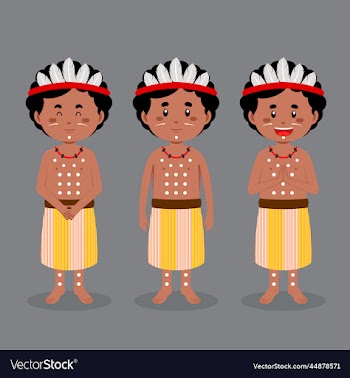 austraulian aborigine character with various
