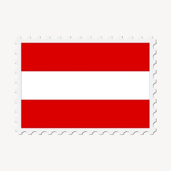 Austria flag clipart, postage stamp. | Free Photo - rawpixel