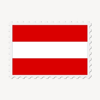 Austria flag collage element, postage | Free PSD - rawpixel
