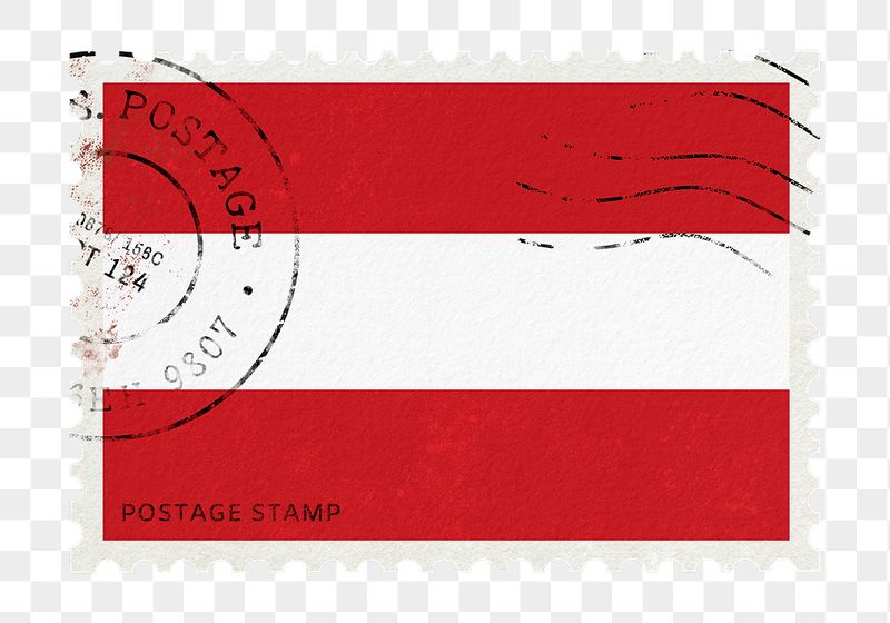 Austria flag png post stamp | Free PNG - rawpixel