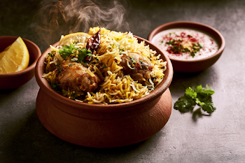 Authentic Chicken Biryani in Rustic Earthenware