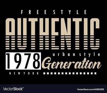 authentic typography for t shirt design premium