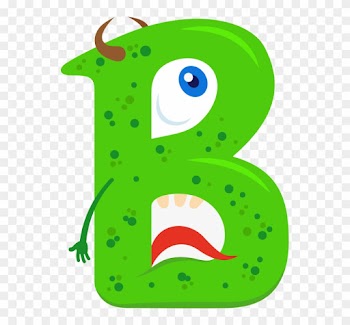 Autocollant Alphabet Monstre Enfant Lettre B - Letter