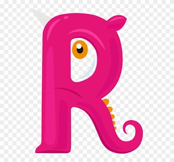 Autocollant Alphabet Monstre Enfant Lettre R - Alphabet