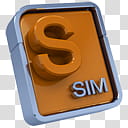 Autodesk Icon Set, Simulation-, sim logo with square silver frame illustration transparent background PNG clipart