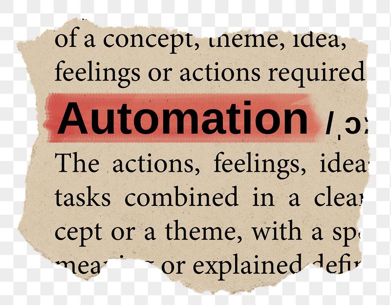 Automation png word sticker, torn | Free PNG - rawpixel