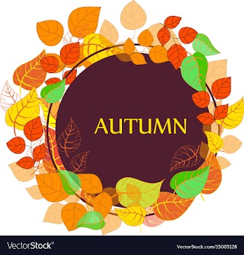 Autumn abstract floral background vector image