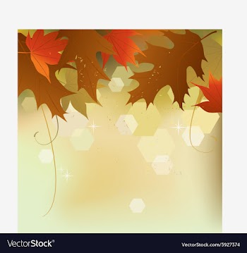  					Autumn background Leaves vector image														