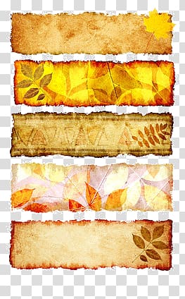 Autumn banners transparent background PNG clipart