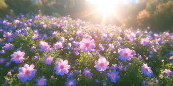 Autumn Bliss: Purple Flower Meadow