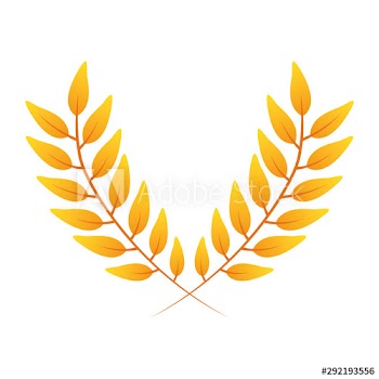 autumn branch with leafs decorative crown