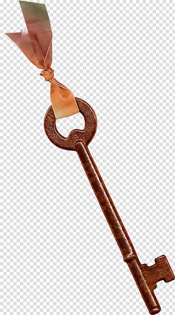 Autumn, brown skeleton key transparent background PNG clipart