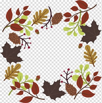 Autumn Deciduous , Autumn leaves decoration box transparent background PNG clipart