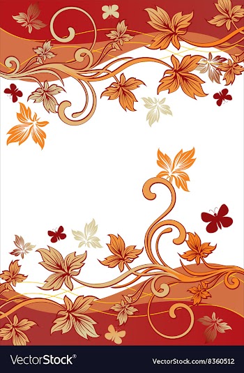 Autumn Floral Background vector image